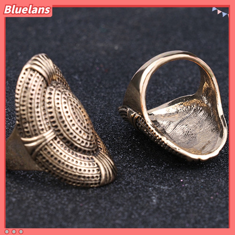 {In Stock} Kreatif Berlebihan Mesh Desain Lubang Paduan Jari Cincin Pria Wanita Perhiasan Hadiah