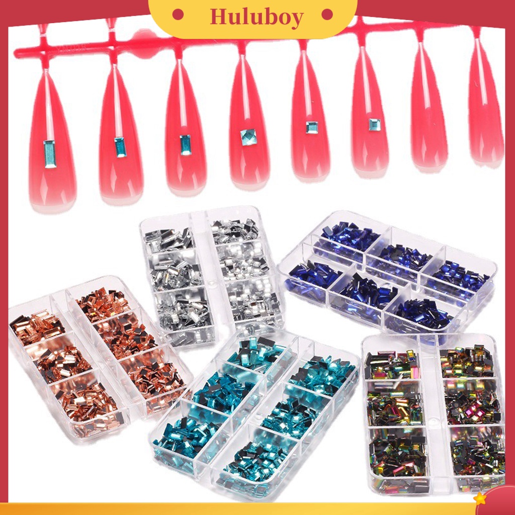 {In Stock} 1kotak 6kisi Dekorasi Kuku DIY Nail Art Aksesoris Flat Bottom 3D Nail Manicure Craft Ornaments Untuk Wanita