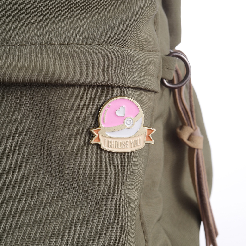 Riman Series Pet Elf Lapel Pin &quot;I Choose You&quot; Bros Elf Ball Badge Hadiah Untuk Teman Aksesoris Pakaian