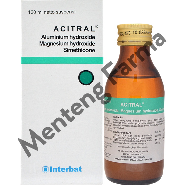 Acitral Sirup 120 mL - Obat Asam Lambung dan Maag