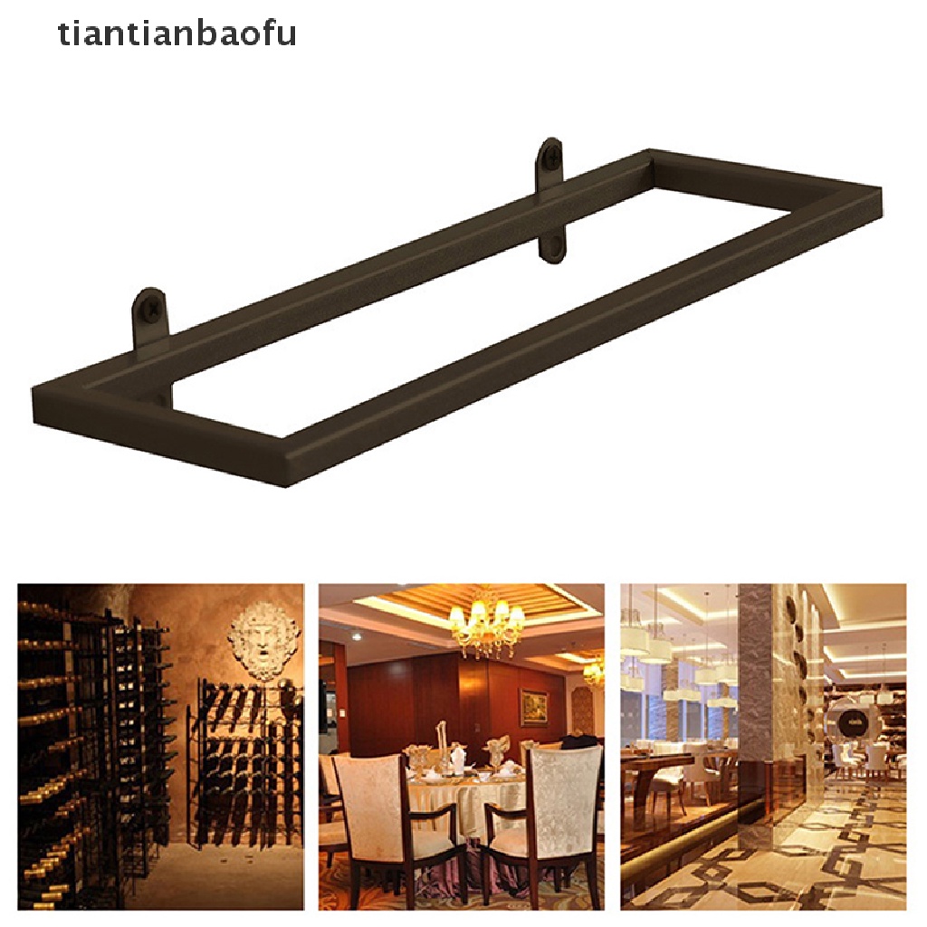 [tiantianbaofu] 1pc Rak Anggur Bar Yang Dipasang Di Dinding Tempat Aksesoris Display Besi Penyangga Rak Butik