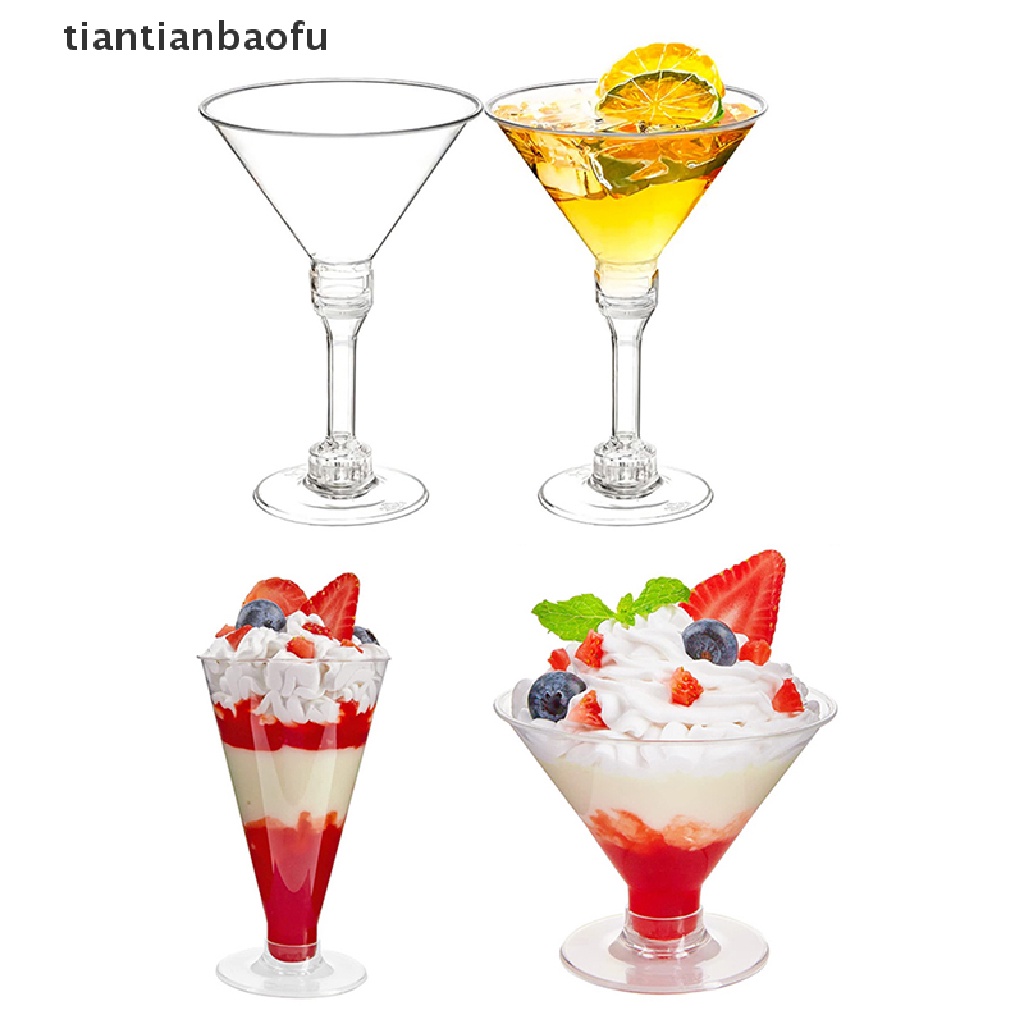 [tiantianbaofu] 10pcs Disposable Mousse Cake Jelly Party Dessert Cup Anggur Bening Dessert Cup Butik