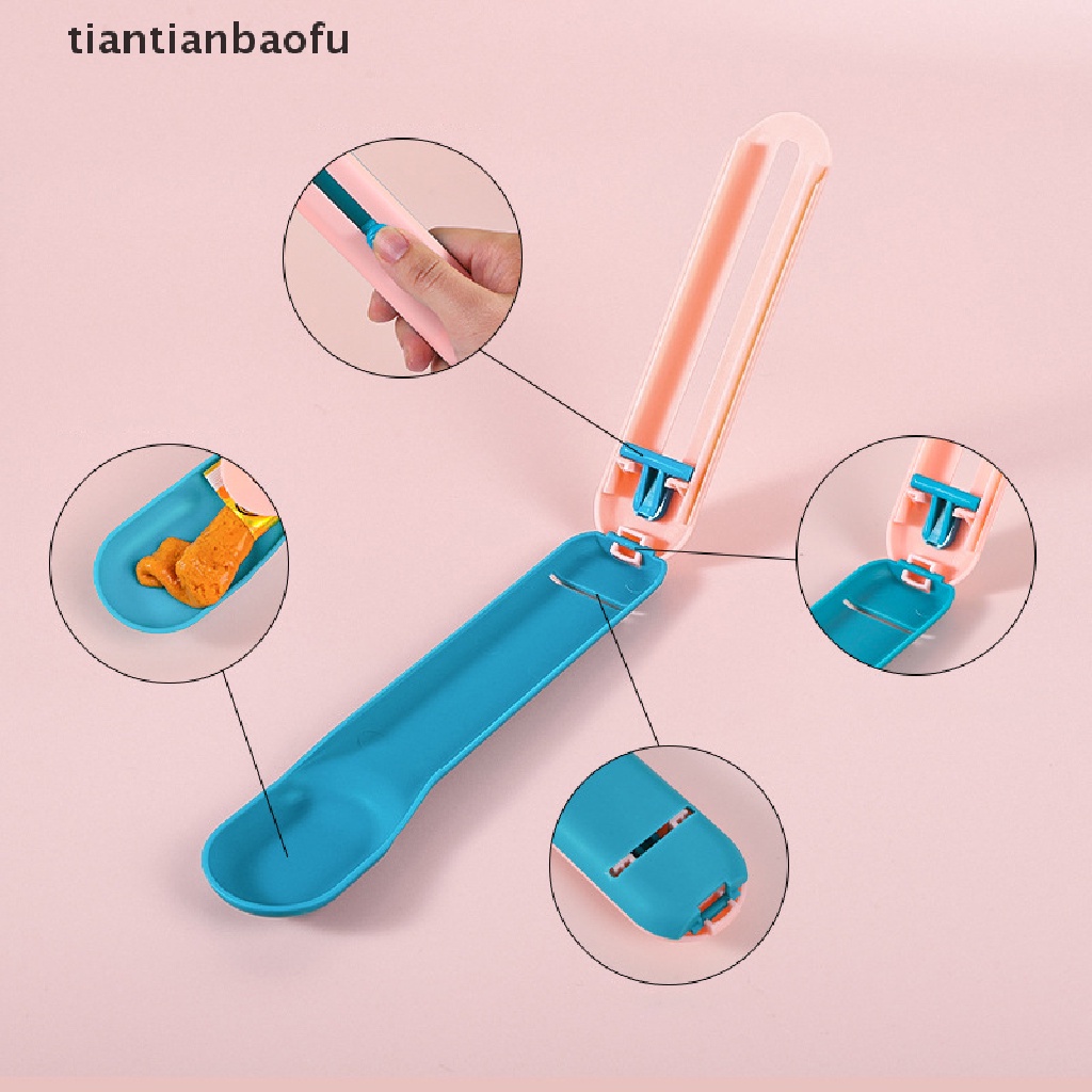 [tiantianbaofu] Sendok Pakan Hewan Peliharaan Sendok Makanan Cat Treat Bars Squeezer Cereal Dispenser Food Scoop Boutique