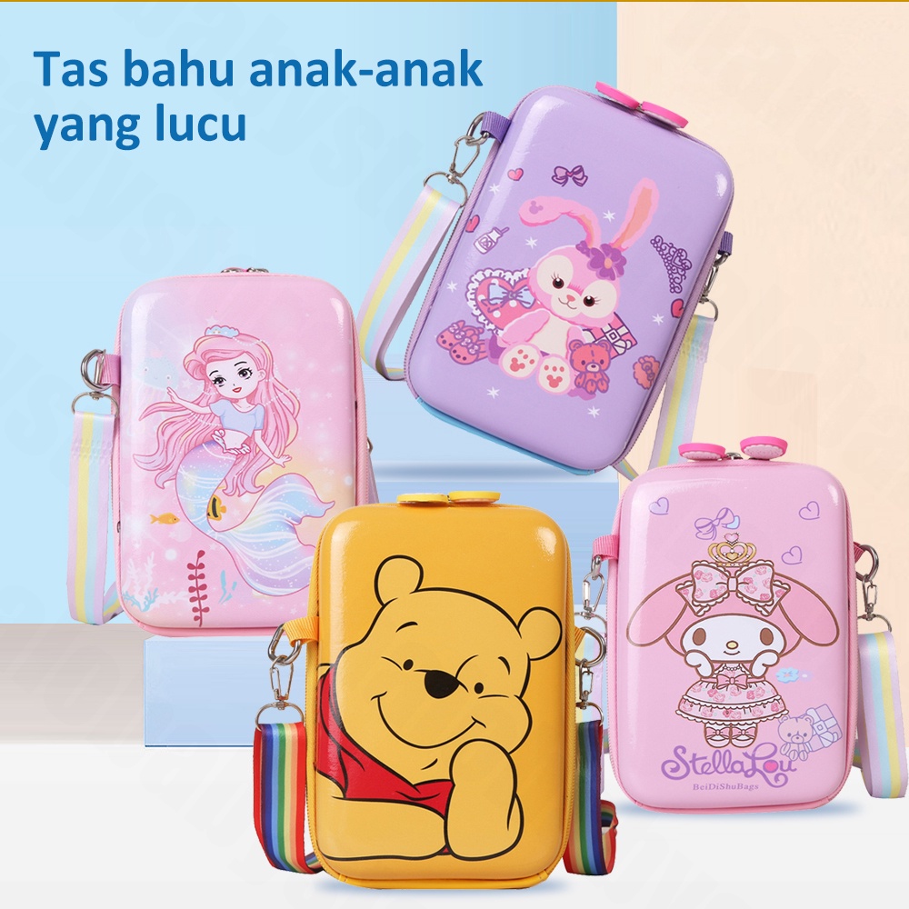 Halo Baby Tas Selempang Anak Karakter/Sling Bag Lucu anak/tas anak Hardcase Lucu