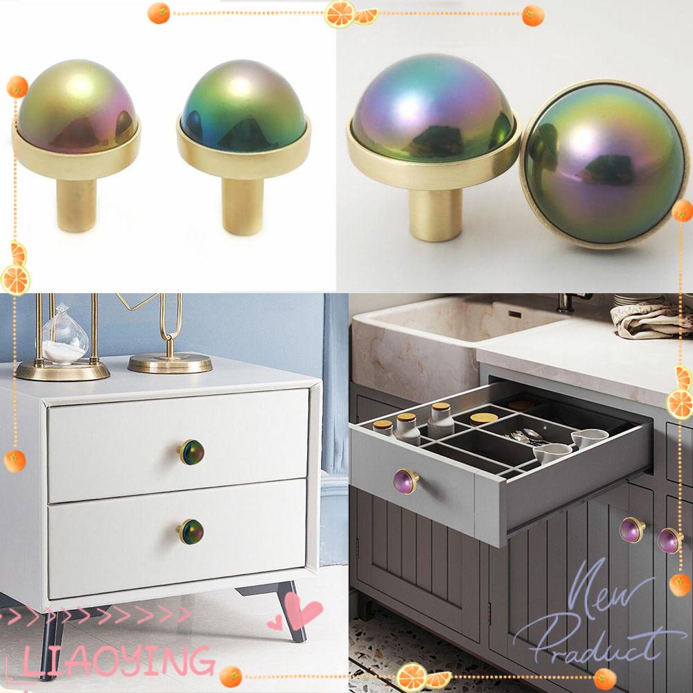 Ly 2PCS handle Pintu Warna Mutiara Shell Zinc Alloy Lubang Tunggal Furniture Hardware Tarikan Lemari
