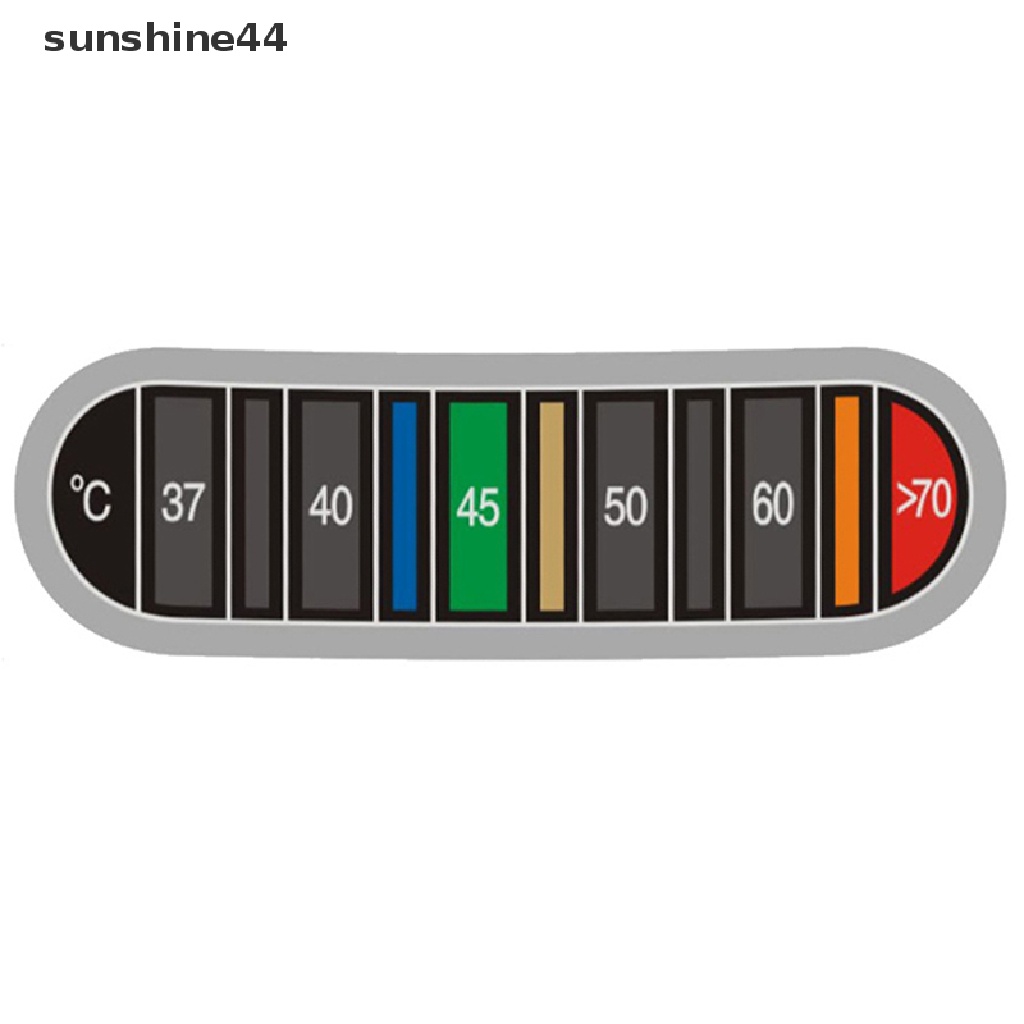 Sunshine Termometer Perubahan Warna Kopi Air Portabel 0-70 Celcius Cup Kettle Temperature Tester Tahan Air Stiker Untuk Dapur Rumah ID