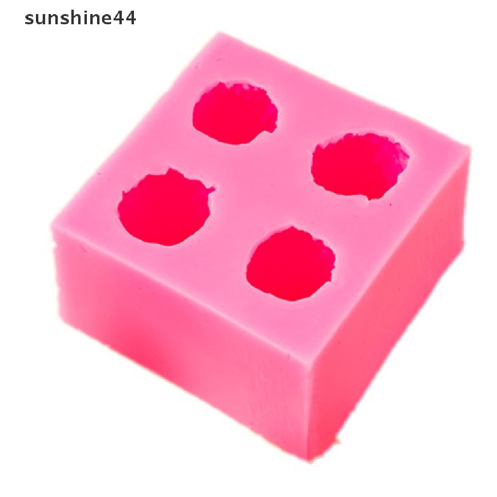 Sunshine 3D Cetakan Fondant Silikon Strawberry Mini Cetakan Permen Fondant Coklat Berries ID