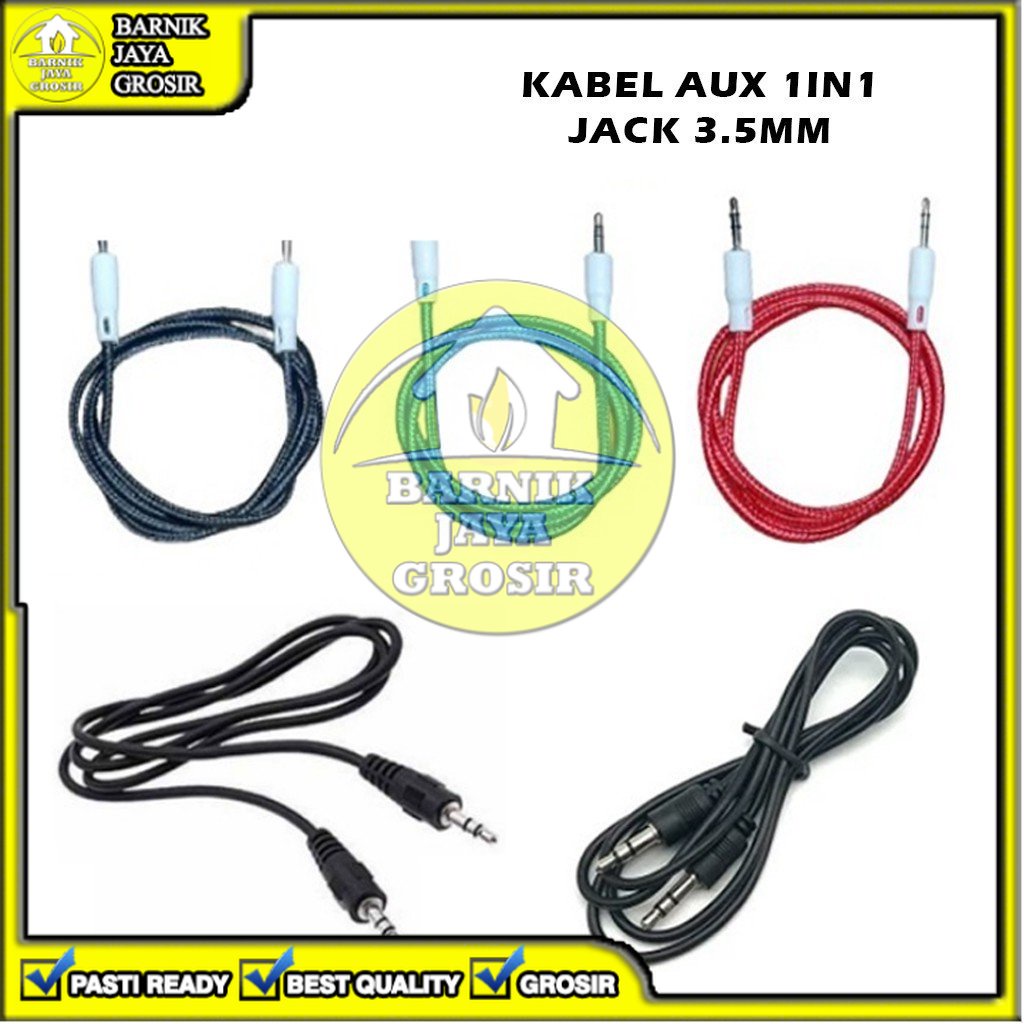 [BJG] KABEL CABLE AUX MUSIK PANJANG 100CM 1 M HP MOBIL SPEAKER ANDROID SAMSUNG