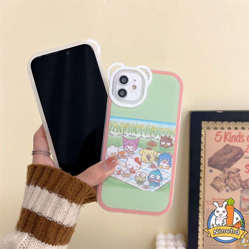 IPHONE Casing Kompatibel Untuk Iphone14 13 12 11 Pro Max X Xr Xs Max SE 8 7 6 6s Plus Kartun Lucu Macaron Warna Permen Casing Ponsel Lembut Pelindung Lensa Bumper Shockproof Cover Pelindung