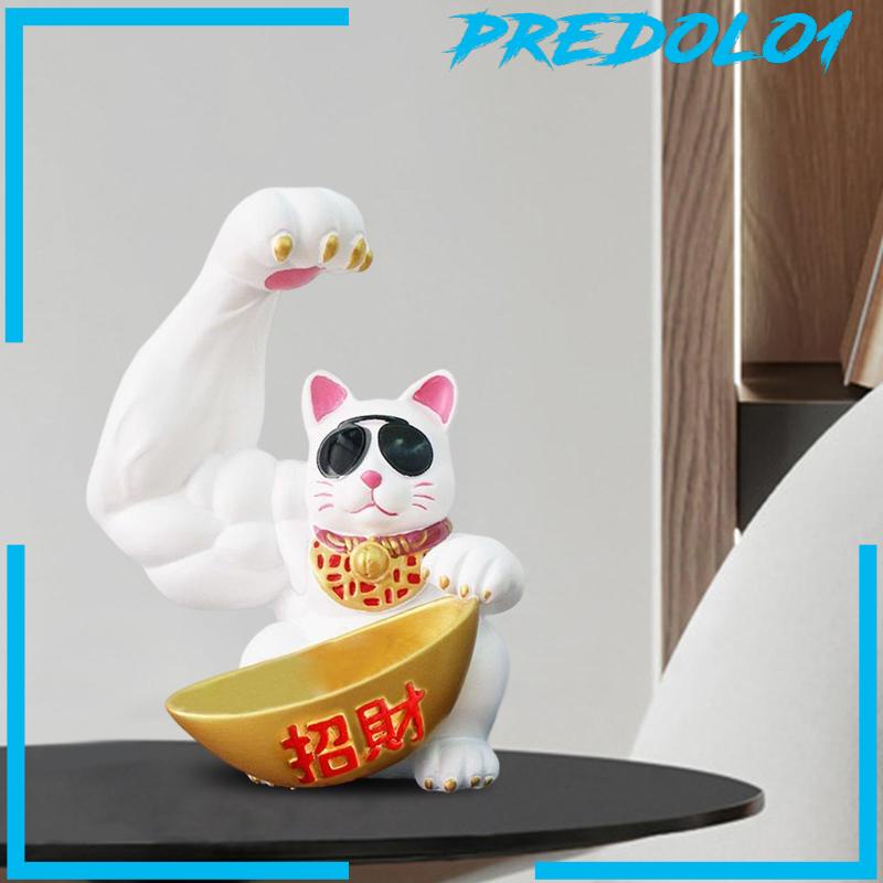 [Predolo1] Kotak Penyimpanan Patung Lucky Cat Key Storage Ornamen Kucing Keberuntungan Untuk Tabletop