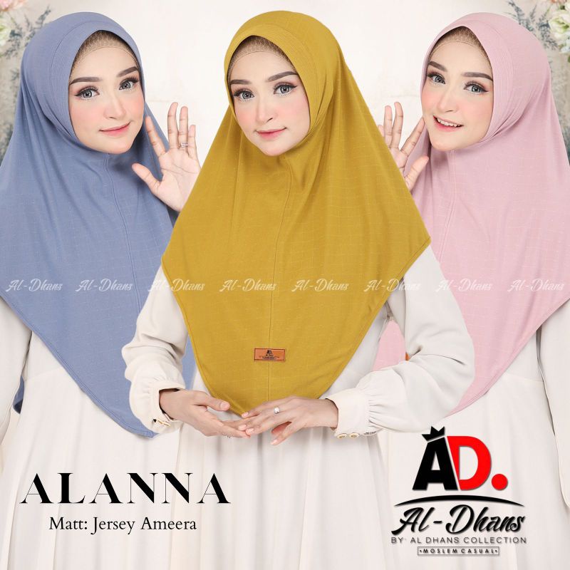254 ALANNA ORI AL-DHANS ▪ Hijab Instan Pad Al Dhans ▪ Jilbab Jersey Ameera Aldhans