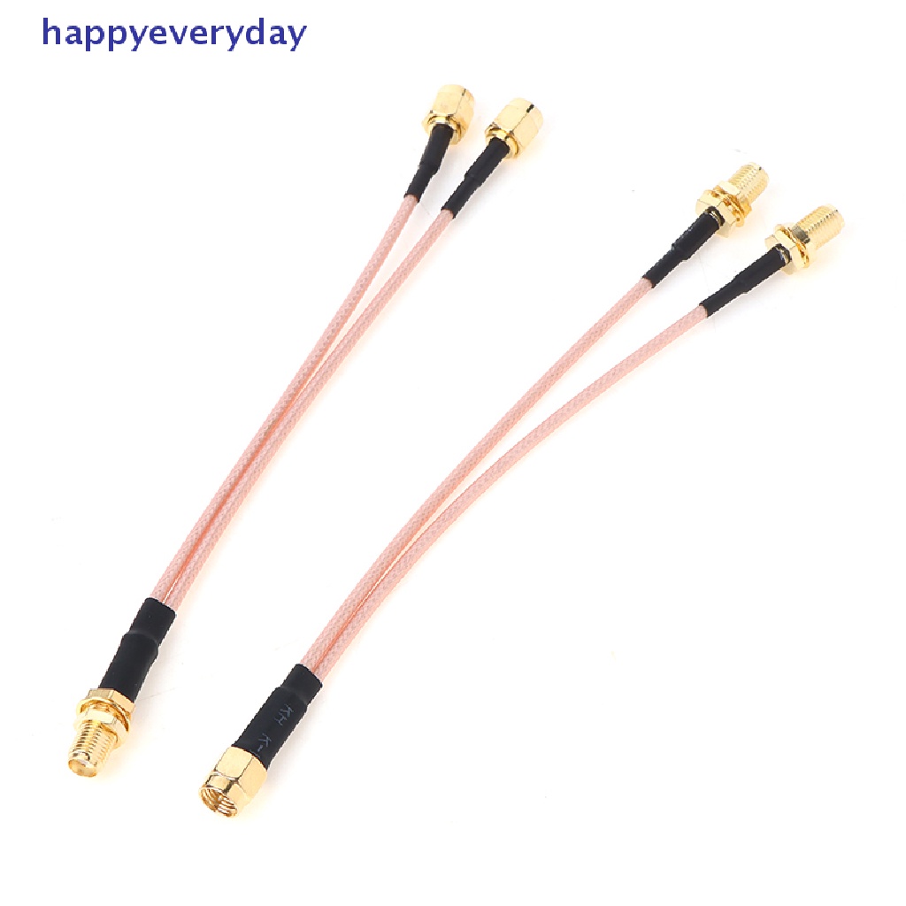 [happy] Sma to 2X SMA Male Female Y type Splitter Combiner Jumper Kabel Kuncir [ID]