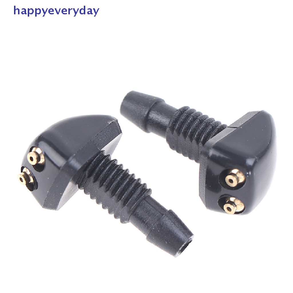 [happy] 2x Universal Front Windshield Washer Wiper Nozzle er Stopkontak Spout Air [ID]