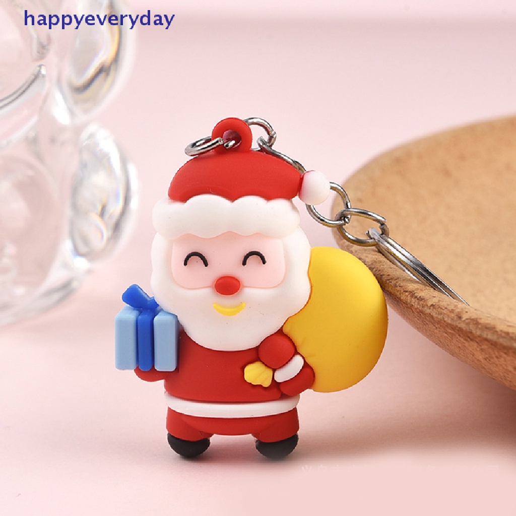 [happy] Christmas Series Santa Claus Pohon Natal Gantungan Kunci Untuk Ransel Liontin Boneka Elk Lucu Gantungan Kunci Untuk Hadiah Teman Anak [ID]