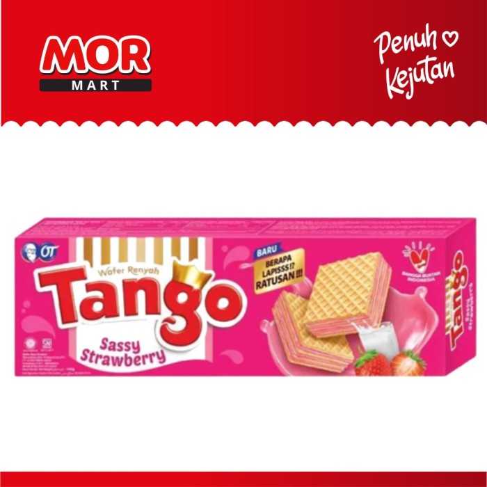 

TANGO Wafer Strawberry Snack Biskuit Stroberi Cemilan 133 gr