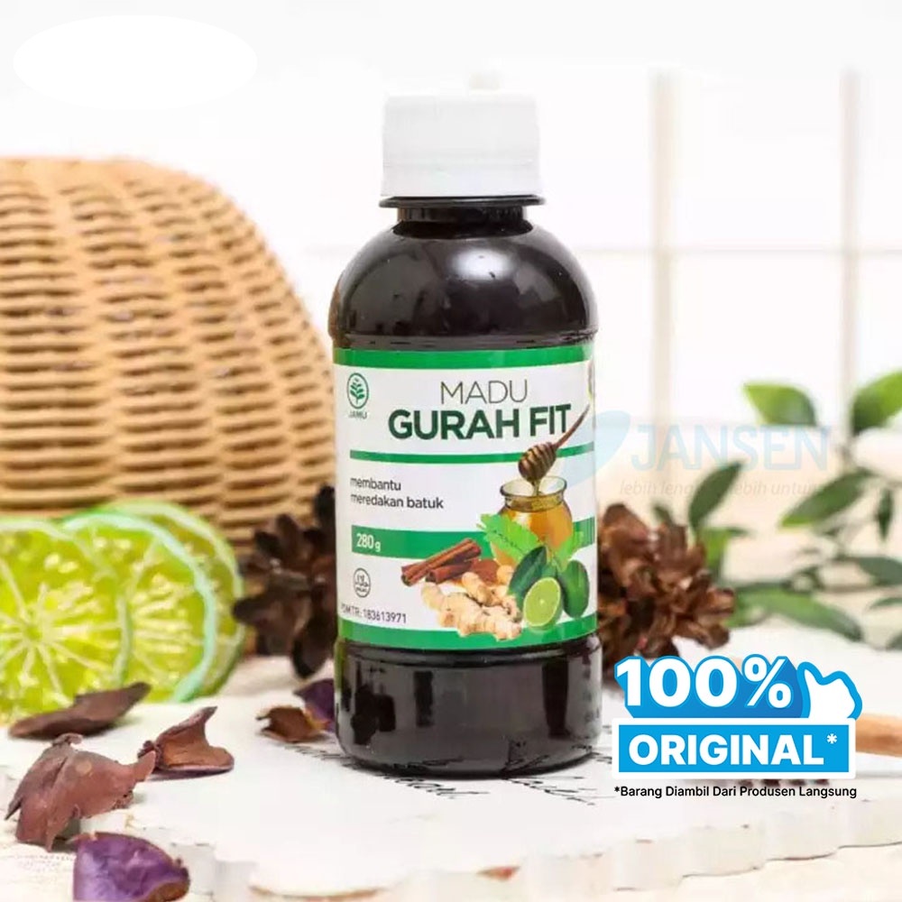 MADU GURAH FIT Original Madu Fira 280g BPOM Halal | Madu Herbal Herbal Meringankan Batuk - Pilek - Sesak Nafas - Radang Tenggorokan | Aman untuk Anak