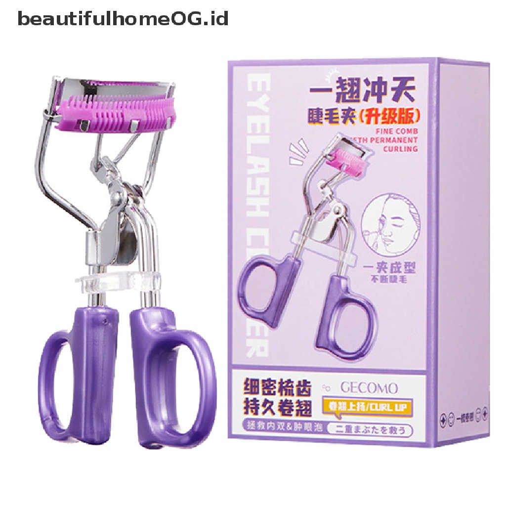 // Lebaran// 1pc Penjepit Bulu Mata Dengan Sisir Built-in Penjepit Bulu Mata Alat Kecantikan Mata **