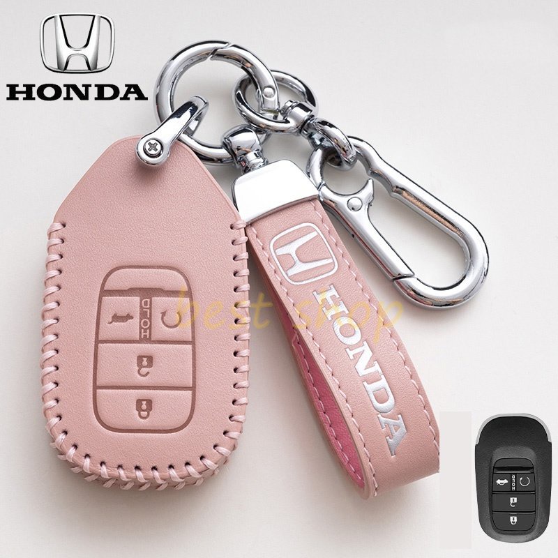 Cover Kunci Mobil CITY BRV JAZZ CRV ACCORD CIVIC Leather Key Cover Aksesoris Kunci Mobil honda Tempat Gantungan Kunci