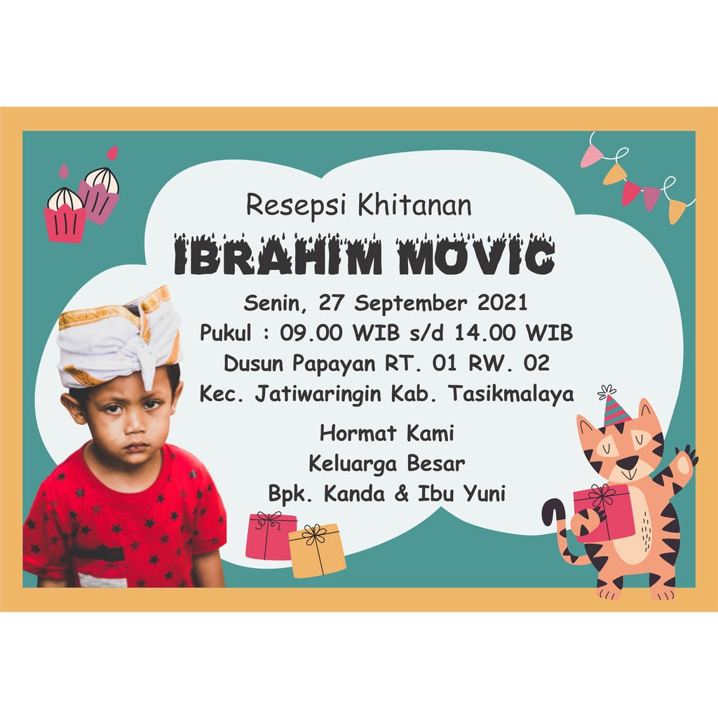 20 Desain Undangan Khitanan Resepsi v15