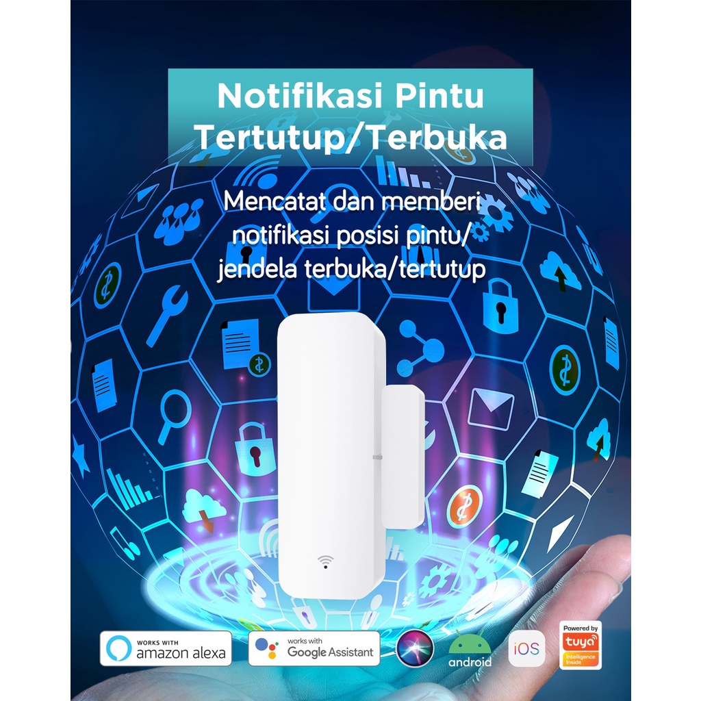 BARDI Smart Home WIFI Window &amp; Door Sensor - Tidak perlu Hub