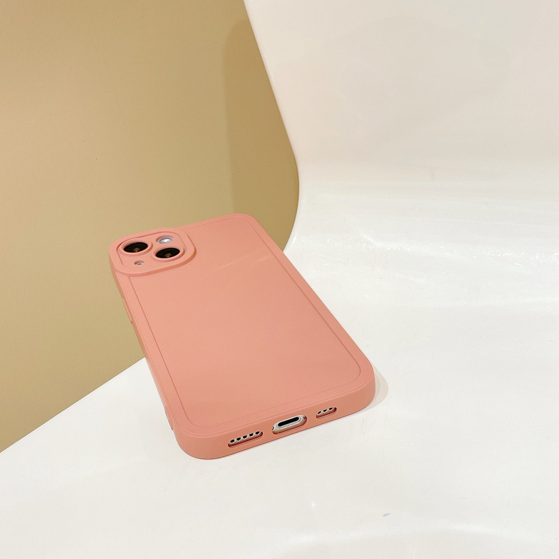 Simple!Pure Pink Soft Case HP Samsung Galaxy A70 S20 S21 FE A23 A32 Note20 S8 S9 S10 S10E S23 Ultra Note8 9 10 Plus A14 4G 5G Pelindung Kamera Casing FTD