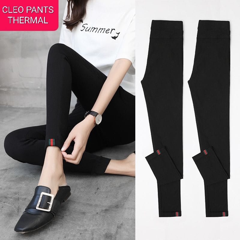 IMPORT CLEO WOMAN WINTER PANTS THERMAL CELANA PANJANG WANITA MUSIM DINGIN