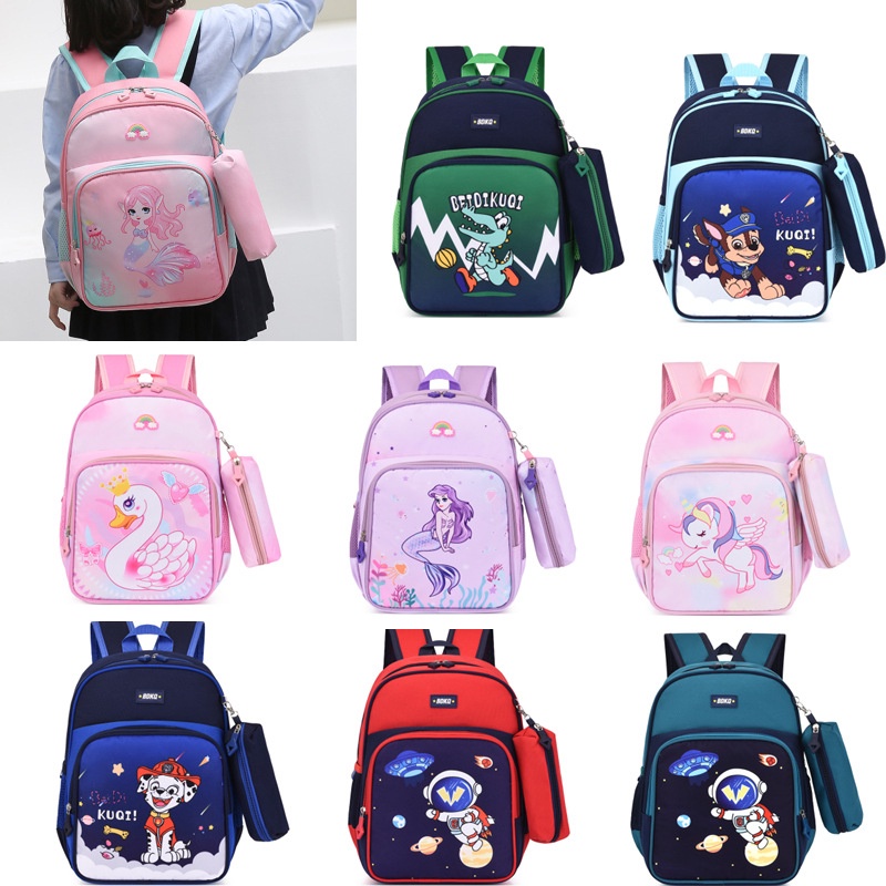 T2010 Tas ransel anak sekolah dengan tempa pensil import harga grosir bisa bayar di tempat