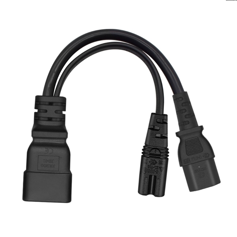 Konektor zzz 3Pin IEC320-C20 to IEC320-C7+C13 Converter Adapter Kabel Listrik Cord