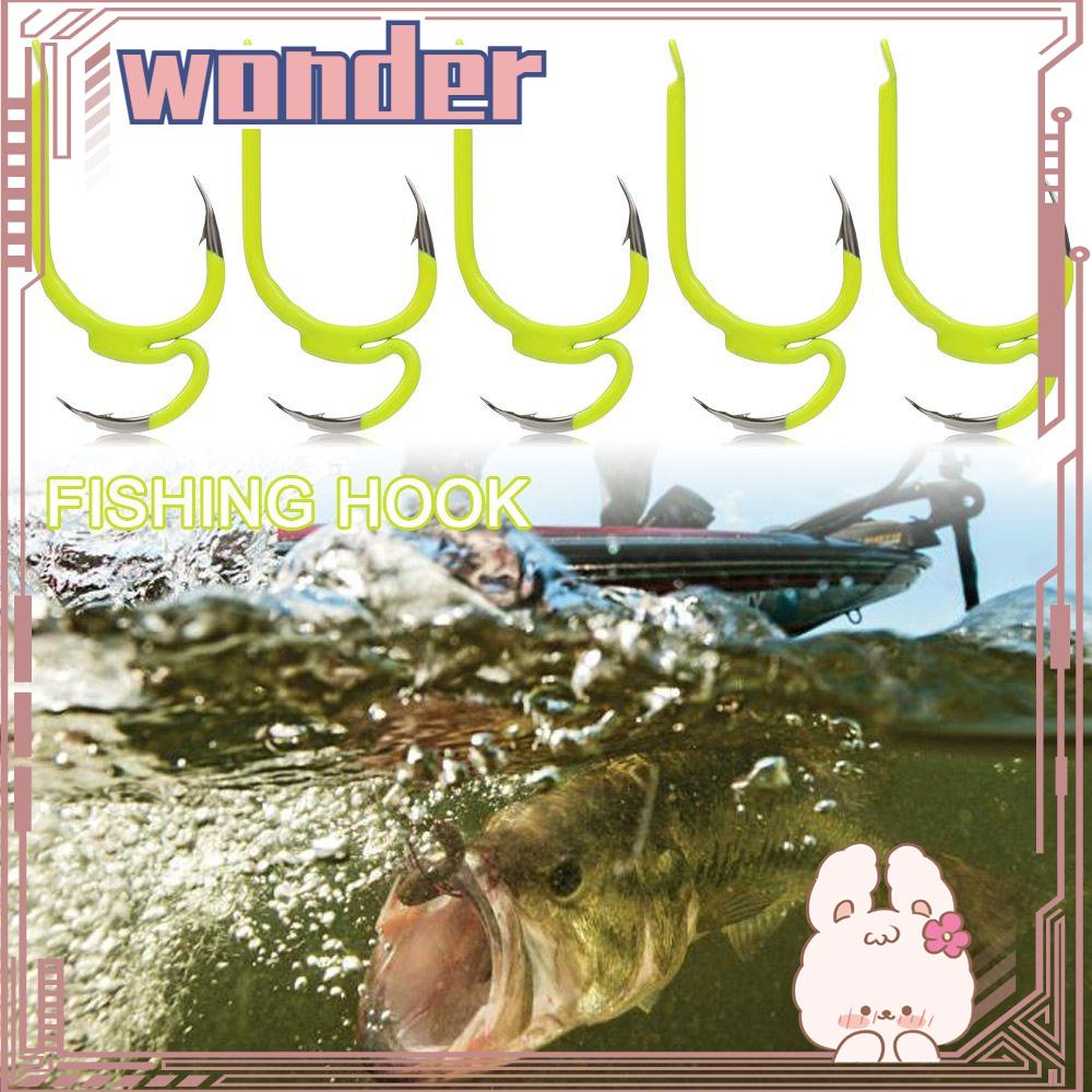 Wonder 10pcs/set Fishhooks Tajam Memancing Laut Kait Pertarungan Baja Karbon Tinggi