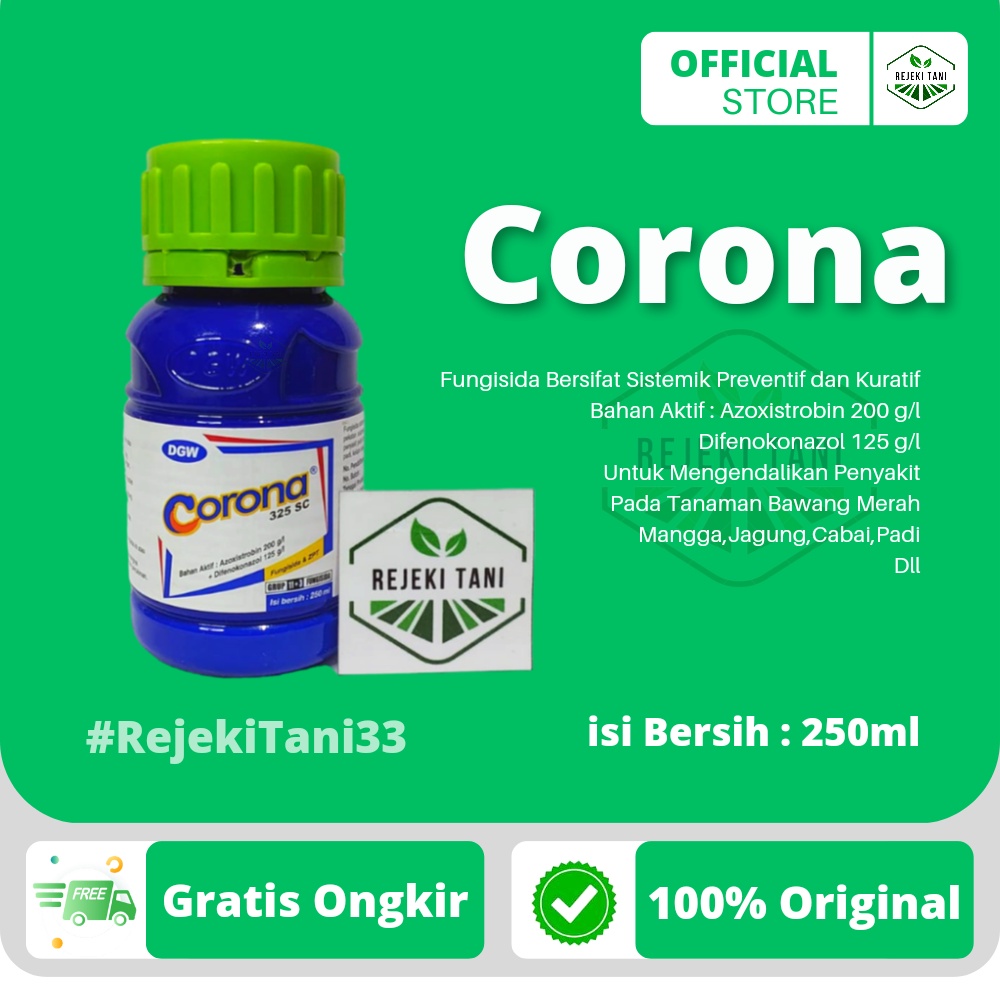 Fungisida CORONA 325 SC 250ml Plus ZPT Seperti AMISTARTOP Sistemik yang Bersifat Preventif dan Kurat