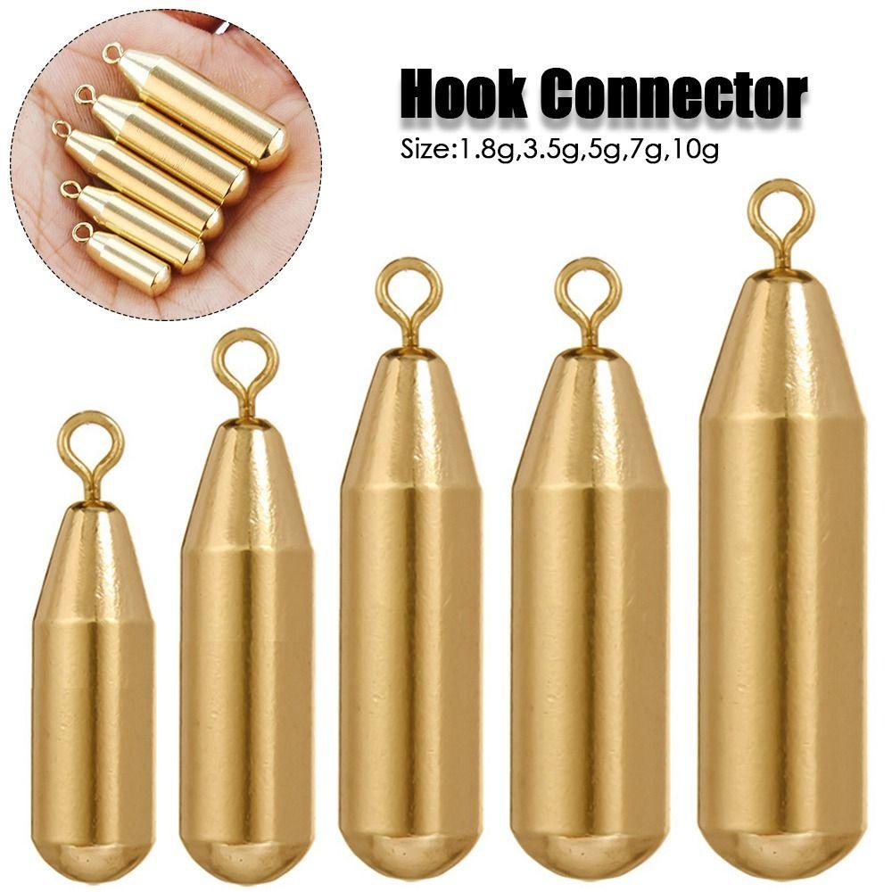 TOP 10pcs/lot Tembaga Memancing Timbal Jatuh Split Pemberat Garis Pemberat Sinker