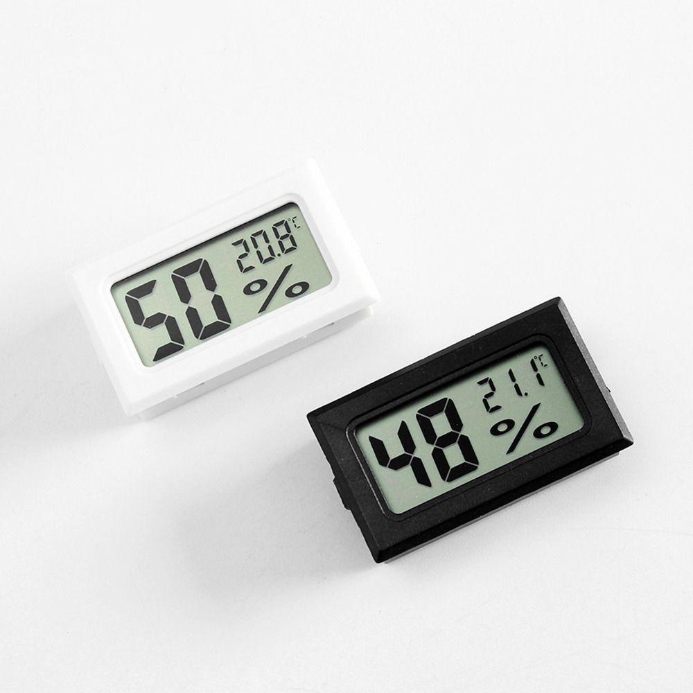 Lanfy Sensor Suhu Tertanam Nyaman Digital Thermometer Hygrometer LCD Thermo Meter Hygrometer