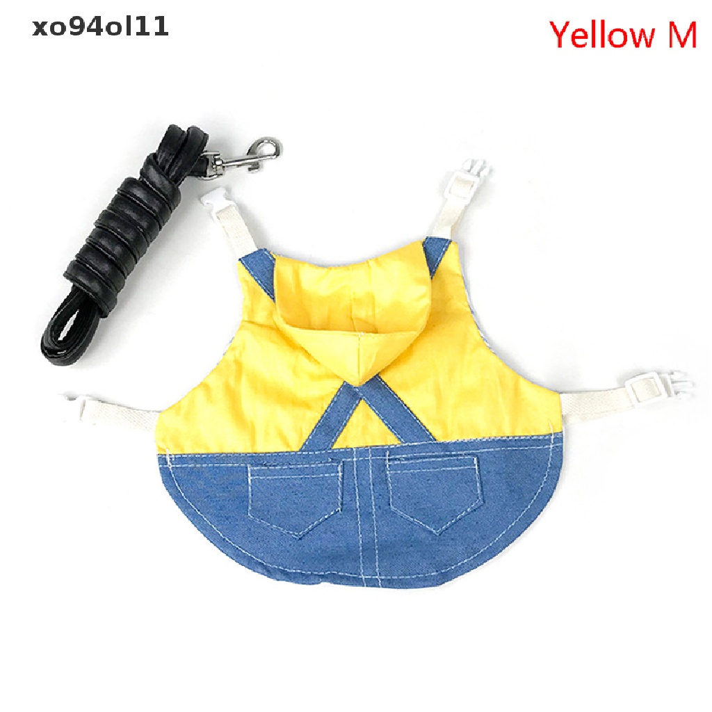 Xo Pet Rabbit Pakaian Jaket Denim Mantel Hewan Kecil Harness Tali Rompi Tas Topi Set OL