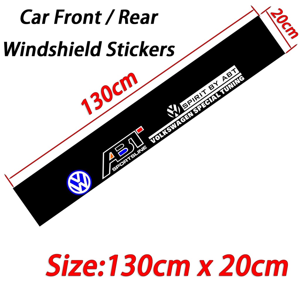 Stiker Kaca Depan Kaca Depan Mobil Hitam Stiker Hias Untuk Volkswagen VW Polo Fox Gol Up Kumbang Golf Santana Tiguan Passat Touran Jetta Caddy Shsran Vento Aksesoris