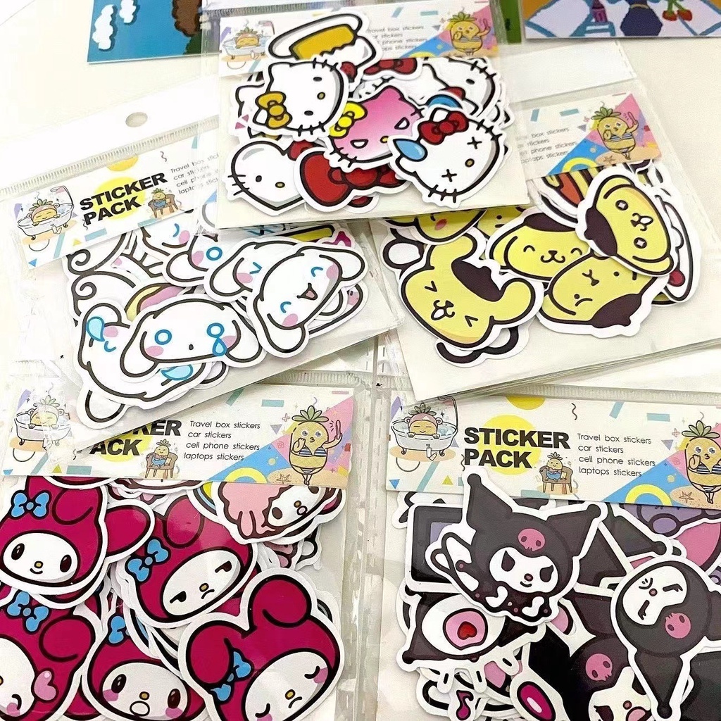 

Stiker Aesthetic Sanrio Isi 40pcs Cinnamoroll Kuromi Melody • Cciyl.Wear •