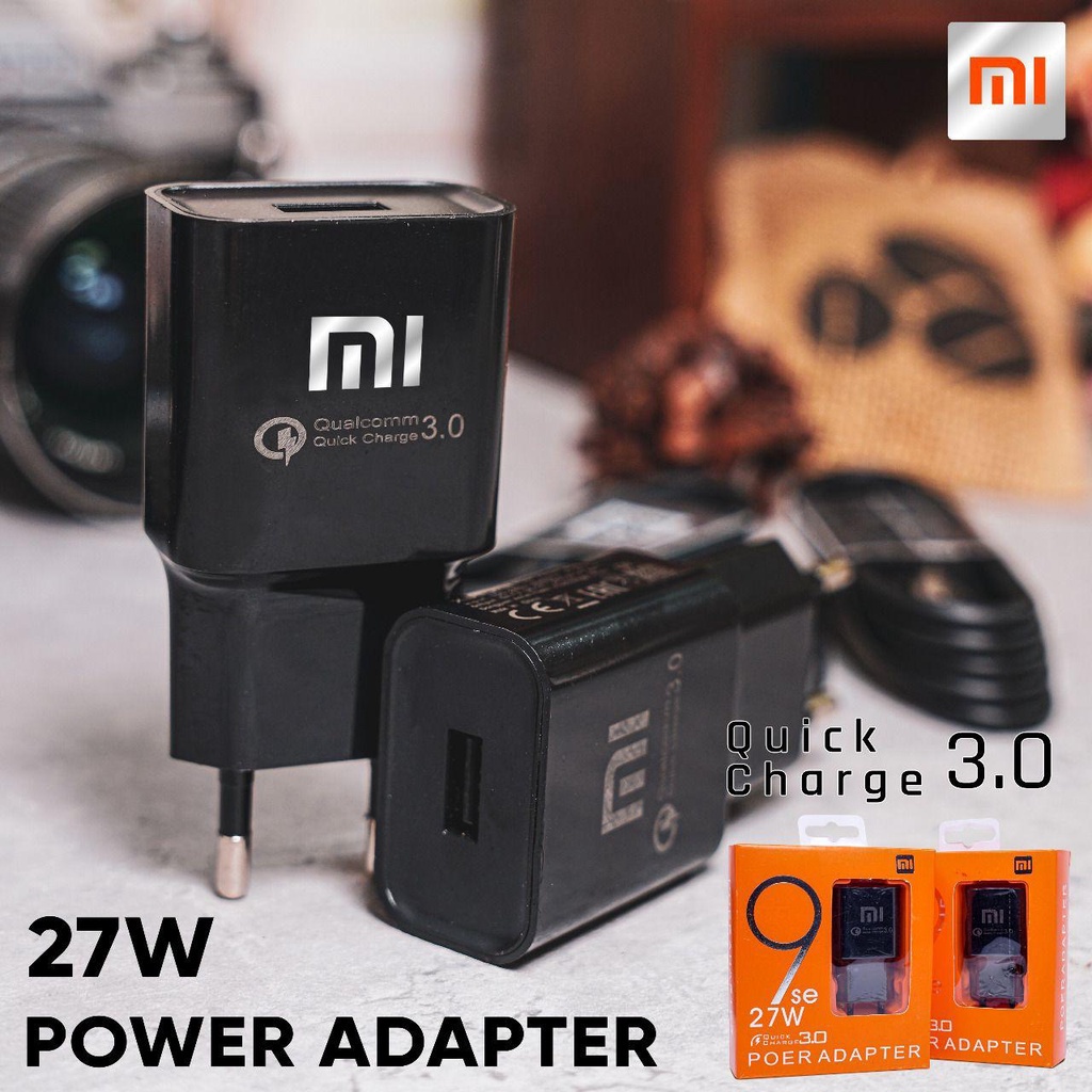 Charger Turbo Xiaomi Mi9 27W Fast Charging Kabel Usb Micro &amp; Type C Original oem