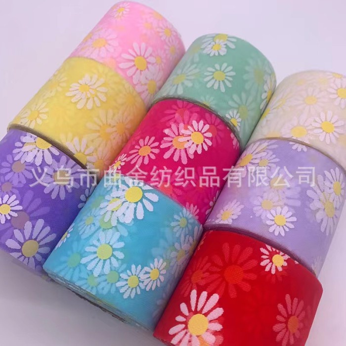 

PITA TILE SIZE 6 CM / PITA TULLE HALUS MOTIF BUNGA IMPOR METERAN