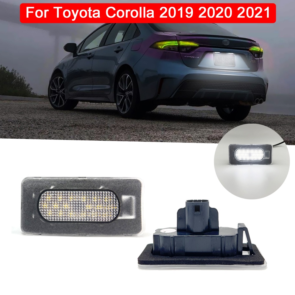 2pcs Rakitan Lampu Plat Nomor LED Putih Untuk Toyota Corolla 2019 2020 2021