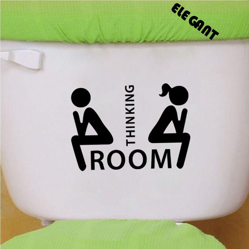 [Elegan] Stiker Toilet Dekorasi Vinyl DIY Home Decor