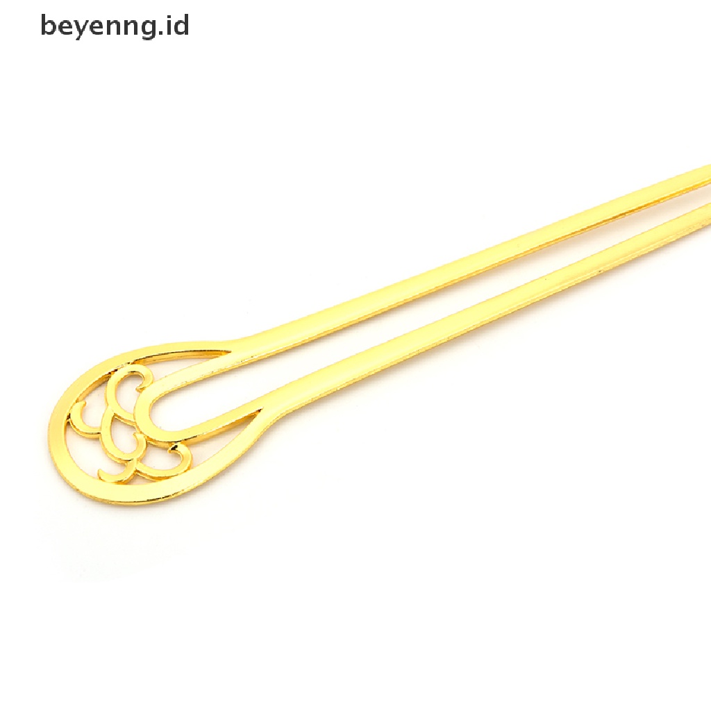Beyen U Shape Retro Metal Hair Fork Hair Pin Hair Pick Square Hair Clip Rambut Perhiasan ID