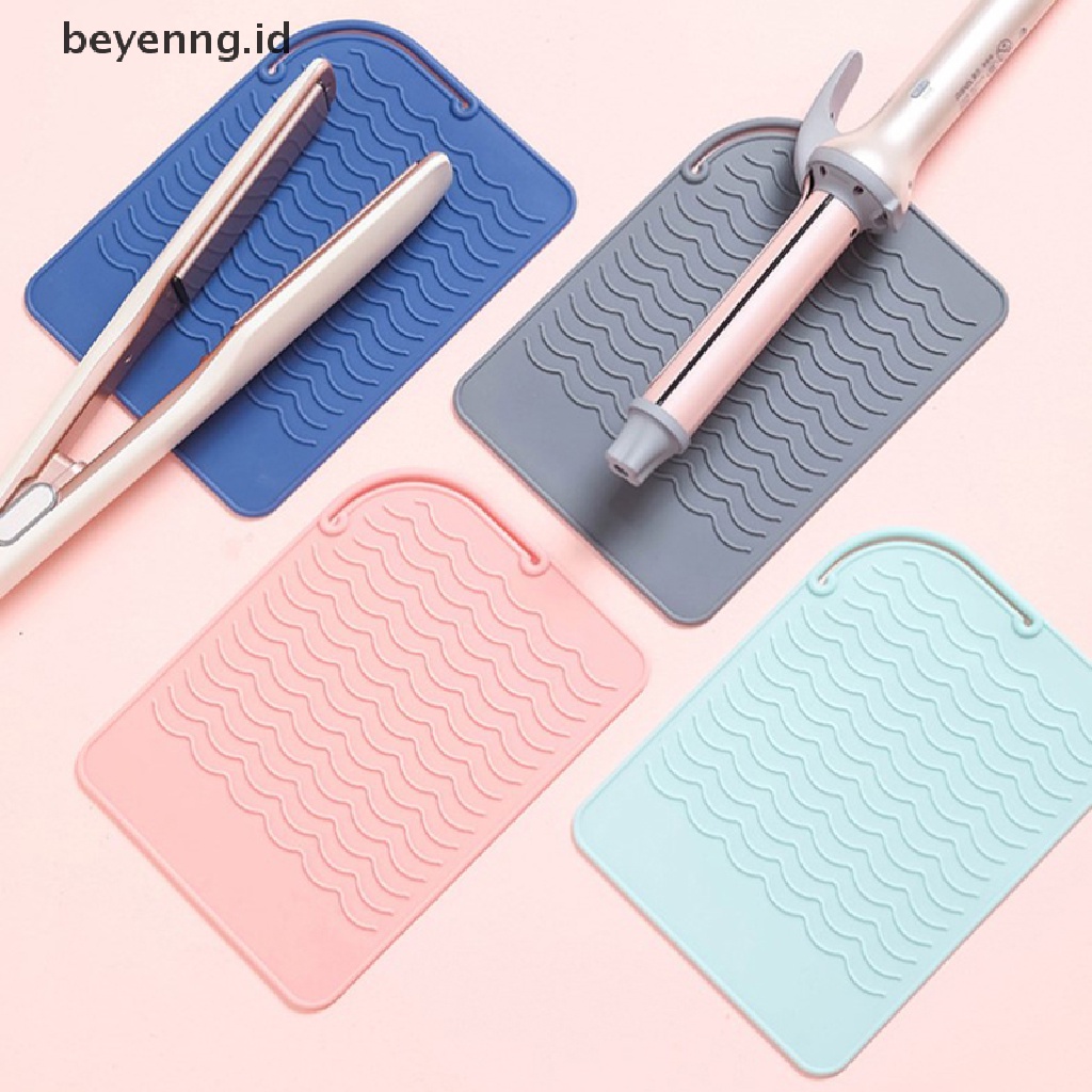 Beyen Mat Silikon Tahan Panas Untuk Pelurus Rambut Flat Iron Curling Iron Tools ID