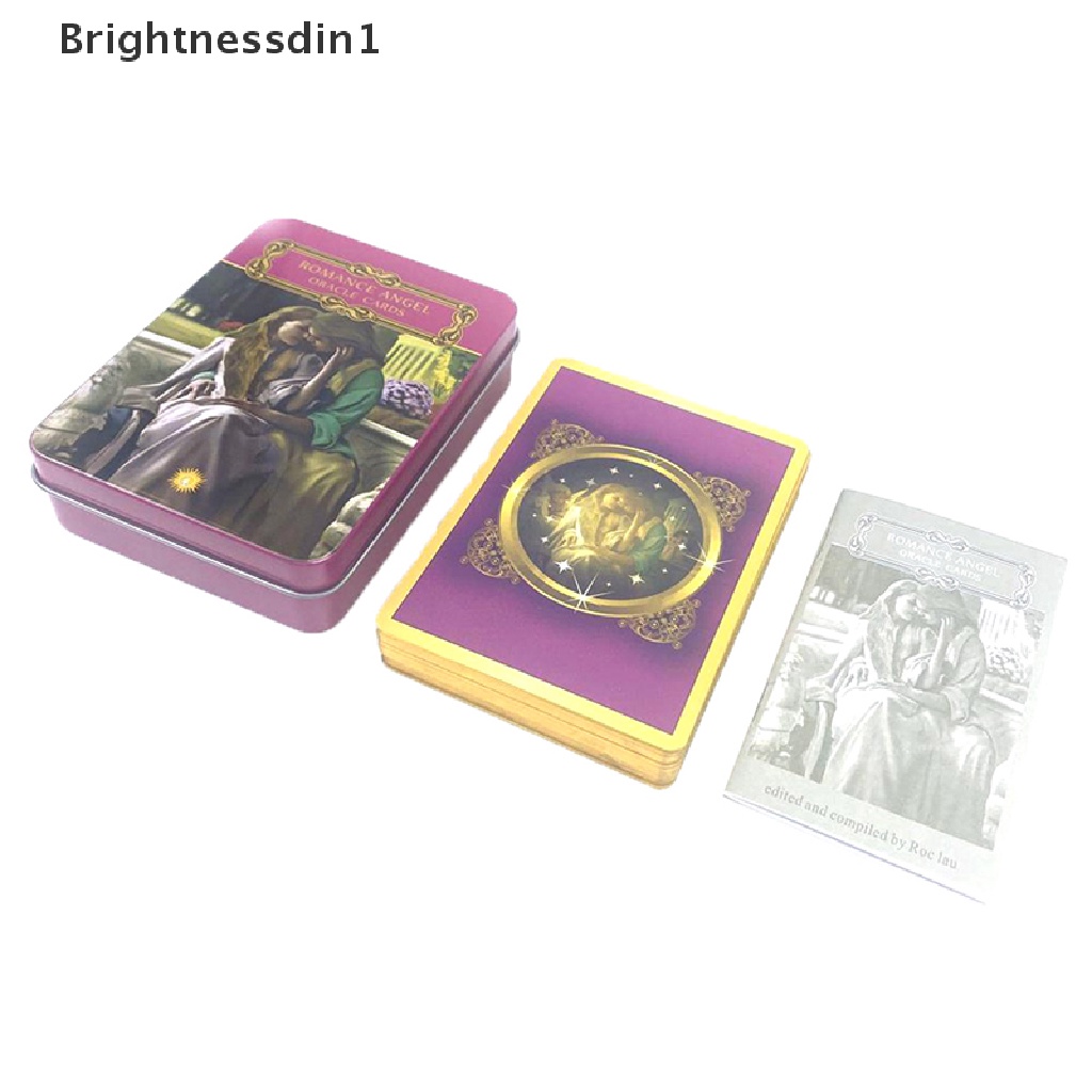 [Brightnessdin1] Kotak Besi Romance Angels Oracle Card Tarot Party Board Game Ramalan w/Butik Manual