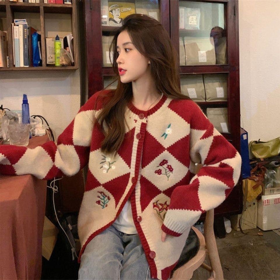 IMPORT LAURA WOMAN CARDIGAN KNIT WOOL BLEND KOREAN STYLE KARDIGAN RAJUT WANITA MUSIM DINGIN MUSIM GUGUR