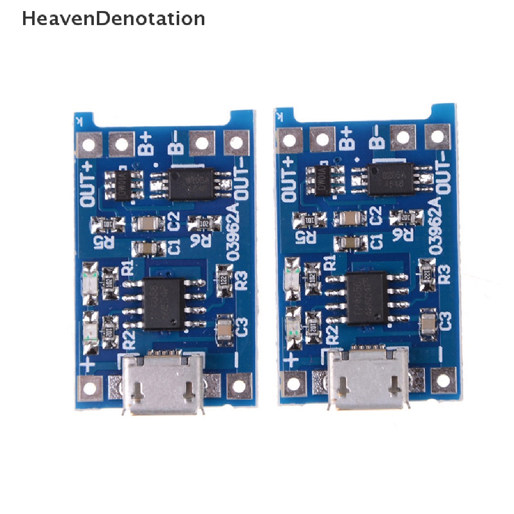 [HeavenDenotation] 2pcs/set 5V Micro USB 1A 18650lempengisian Lithium Papan Charger Modul HDV