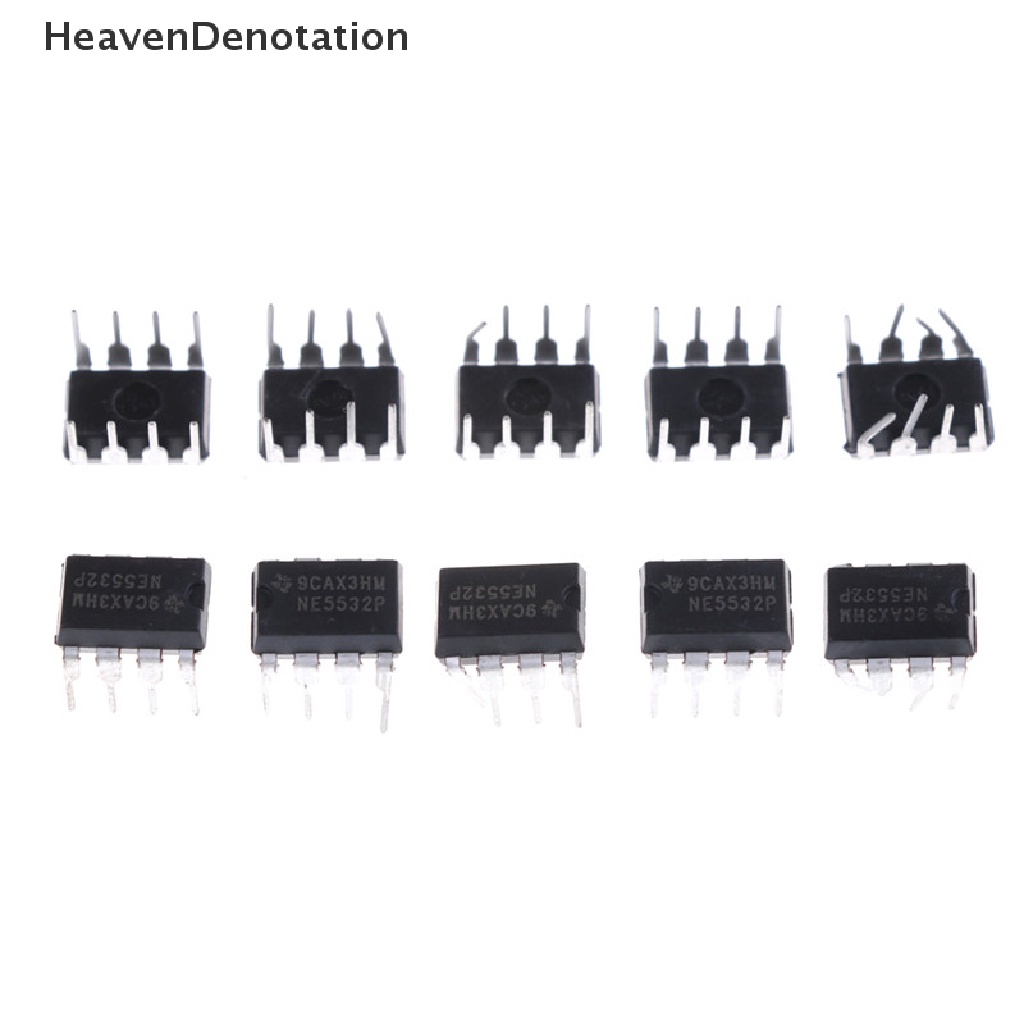 [HeavenDenotation] 10pcs NE5532P NE5532 DIP-8 Dual Kebisingan Rendah Op-Amp TI IC HDV