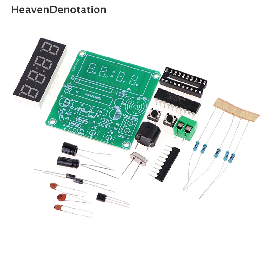 [HeavenDenotation] At89c2051 Digital 4mata Jam Elektronik Produksi Elektronik Suite DIY Kit HDV