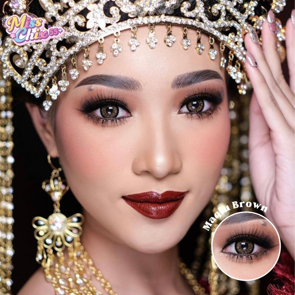 SOFTLENS MAQIU / MAKI DIA 14.50MM NORMAL &amp; MINUS (-0.50 s/d -3.00) GREY BROWN / BS