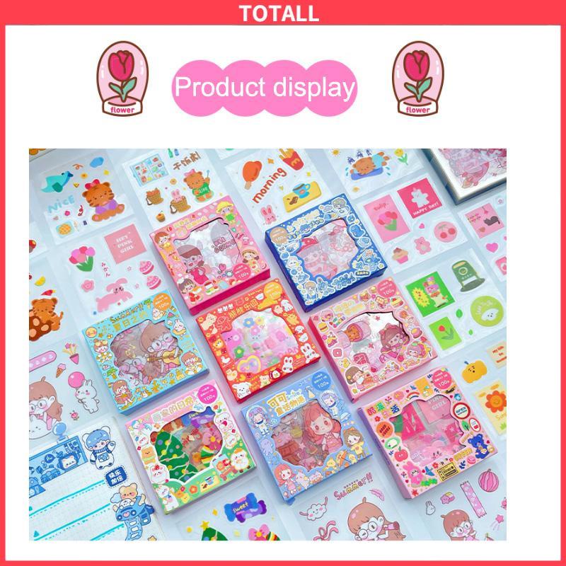 COD Stiker Stiker Pola Kecil Scrapbook Gadis Kartun Kreatif Menggemaskan Stiker Pola Kecil-Totall