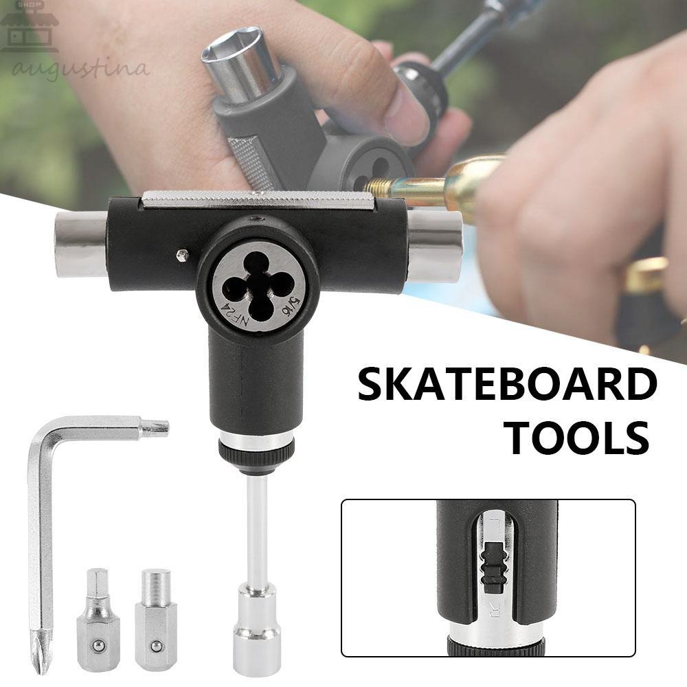 Augustina Alat Skate Sepatu Roda Semi Otomatis Multifungsi Heavy Duty Wrench Skateboard Repair Tools