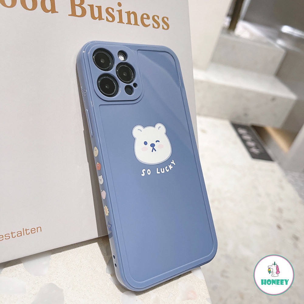 Couple Bear Phone Case Untuk iphone14 13 12 11 pro Max XR Xs Max7 8 Plus SE 12 11 pro 14plus Pola Kulit Lembut TPU Cover